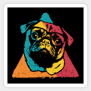 Retro Pug Face – Vintage Dog Breed Art with Charm Magnet